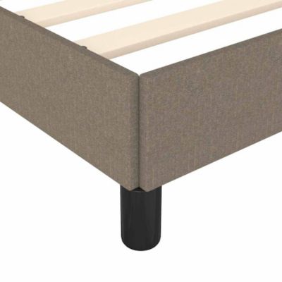 346732 vidaXL Cadre de lit Taupe 160x200 cm Tissu