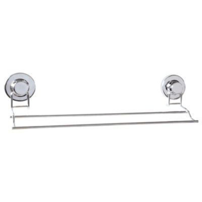 Porte Serviette 2 Barres Chromé Ventouses - vue 1