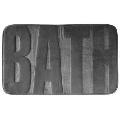Tapis de bain antidérapant gris 45 x 75 cm Bath
