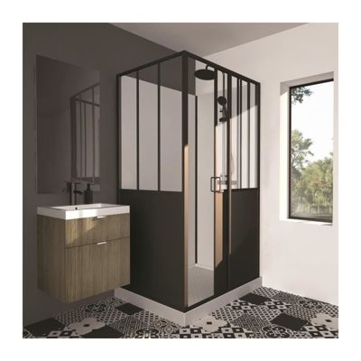 CABINE DE DOUCHE 90X120X220 STYLE INDUSTRIEL - vue 2
