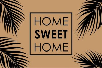 Tapis coco imprimé Home sweet home 60 x 40 cm