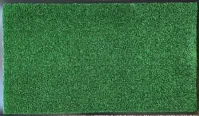 Tapis d'entrée grattoir gazon sur semelle PVC L.130cm