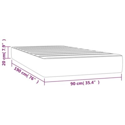 347707 vidaXL Matelas de lit à ressorts ensachés Cappuccino 90x190 cm epaisseur 20 cm