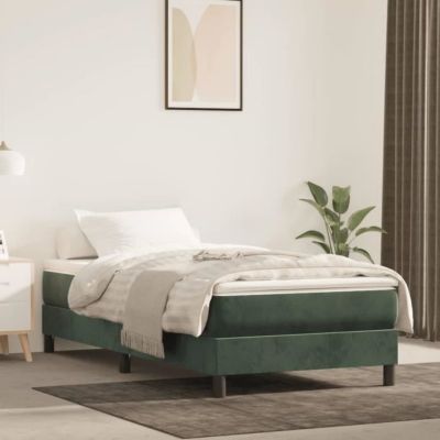 347751 vidaXL Matelas de lit à ressorts ensachés Vert foncé 100x200 cm epaisseur 20 cm