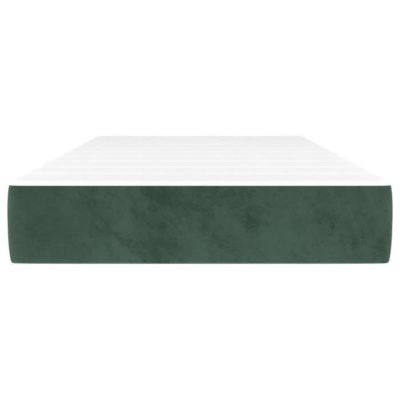 347751 vidaXL Matelas de lit à ressorts ensachés Vert foncé 100x200 cm epaisseur 20 cm