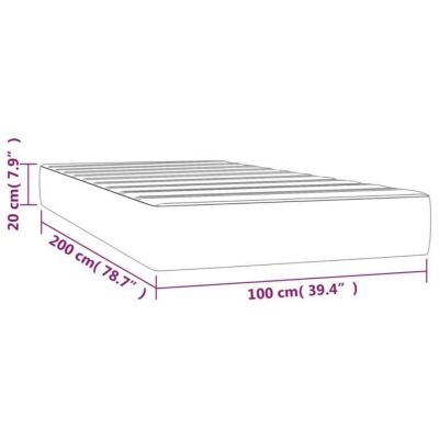 347751 vidaXL Matelas de lit à ressorts ensachés Vert foncé 100x200 cm epaisseur 20 cm