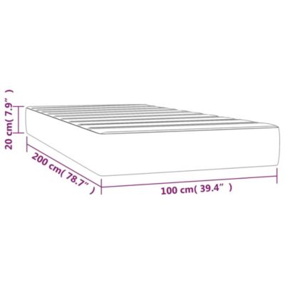 347751 vidaXL Matelas de lit à ressorts ensachés Vert foncé 100x200 cm epaisseur 20 cm