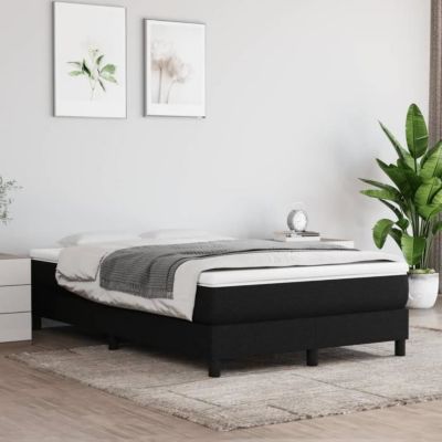 347756 vidaXL Matelas de lit à ressorts ensachés Noir 120x200x20 cm Tissu