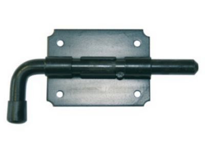 Verrou pistolet ø14 mm - acier zingué blanc