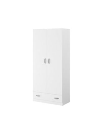 PARISOT Armoire 2 portes battantes + 1 tiroir Panneaux de particules Décor 78 cm x P 38 cm x H 170 cm VARIA - vue 2