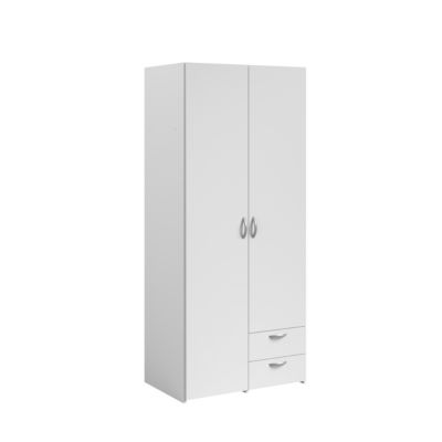 Armoire VARIA Décor 2 portes battantes + 2 tiroirs 81 cm x H 185 x P 51 cm PARISOT - vue 2
