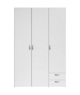 Armoire VARIA Décor 3 portes + 2 tiroirs 120 x H 185 x P 51 cm PARISOT - vue 2