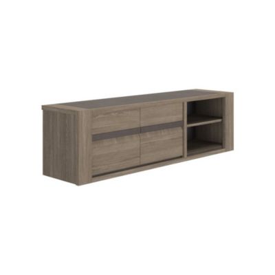 Meuble TV GAMI MARCEAU 190x48x57 cm imitation chene insert fonce