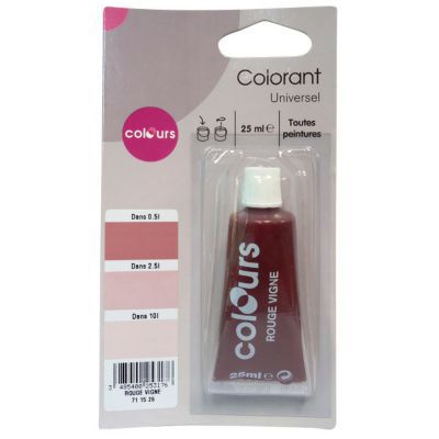 Colorant universel toutes peintures Colours rouge vigne 25ml