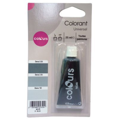 Colorant universel toutes peintures Colours noir 25ml