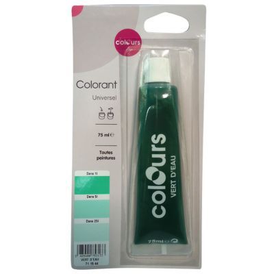 Colorant universel toutes peintures Colours vert d'eau 75ml