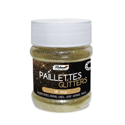 Pot à paillettes couleur or Richard Colorant 80g
