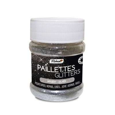 Pot à paillettes couleur argent Richard Colorant 80g