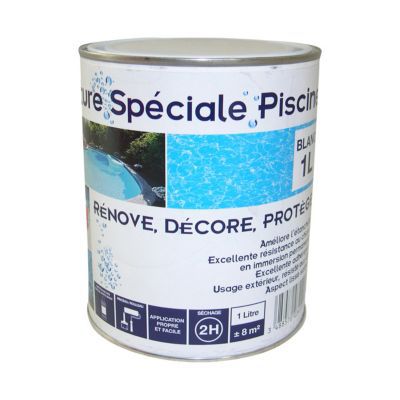 Peinture piscine blanc satin 1L | Castorama