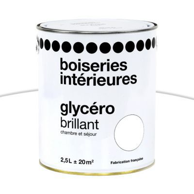 Image of Peinture boiseries intérieures 1ER PRIX A DAMIER Glycéro blanc brillant 2,5L 3488570042182_CAFR