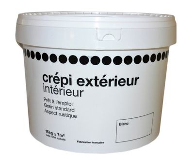 Crépi extérieur aspect rustique blanc 15kg