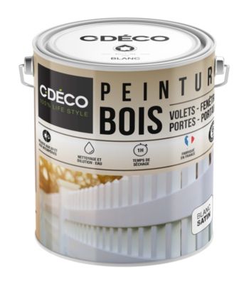 Peinture extérieure bois C-Deco satin blanc 2,5L