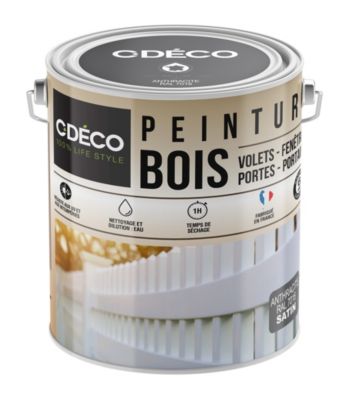 Peinture extérieure bois C-Deco satin gris anthracite 2,5L