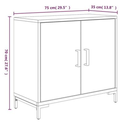 349923 vidaXL Buffet Marron 75x35x70 cm Bois de pin massif recyclé