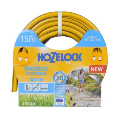 Tuyau Arrosage Flexible 20m 15mm Avec Raccords + Lance Ultraflex Hozelock 'unité