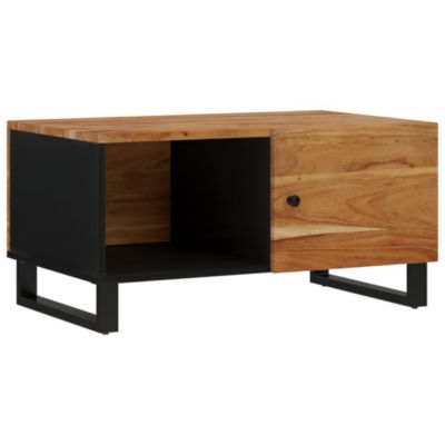 350633 vidaXL Table basse 80x50x40 cm Bois d'acacia solide et d'ingénierie