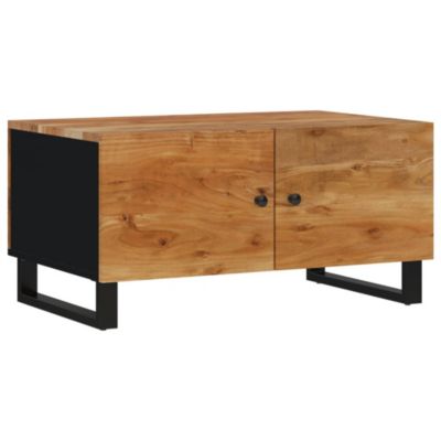 350637 vidaXL Table basse 80x50x40 cm Bois d'acacia solide et d'ingénierie