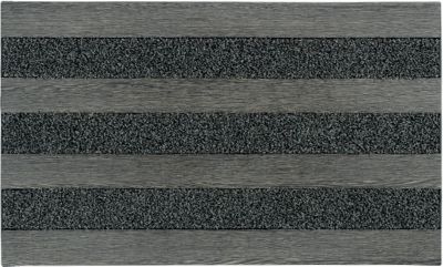 Tapis planches double grattage gris L.76 x l.46 cm