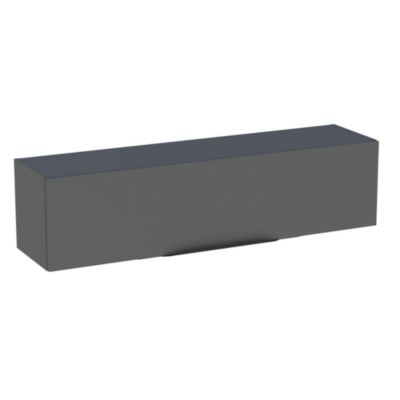 Meuble de rangement salle de bains haut Pamili anthracite brillant 120 cm