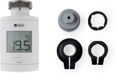 Tête Thermostatique TRV 1.0 et adaptateurs Delta Dore TRV 1.0 Adapt Chauffage connecté Programmation Contrôle vocal