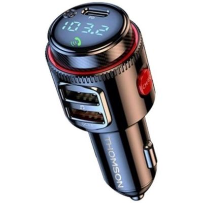 Transmetteur FM THOMSON Bluetooth 48W USB-C PD30W 2x USB-A Noir