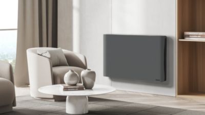 Radiateur électrique 1500W à inertie sèche + film gris et noir, Carrera Dakota