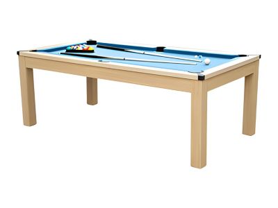 Table transformable - Billard & Ping-pong - 213 x 112 x 81.5 cm - Bleu - BALTHAZAR