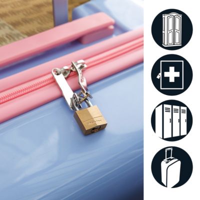 Cadenas en laiton massif 30 mm MASTERLOCK 130EURD - anse acier cémenté