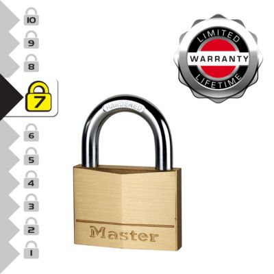 Cadenas en laiton massif MASTER LOCK 70 mm anse 36 mm 2 clés incluses - vue 2