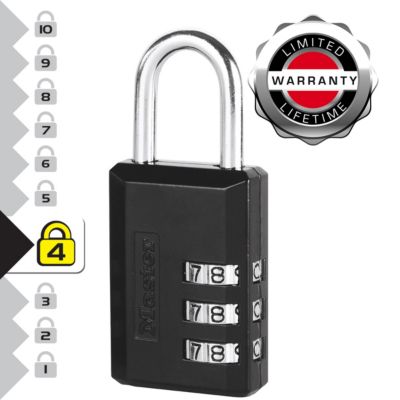 Master Lock 647EURD Cadenas à Combinaison avec Corp en Zinc 7 4 x 3 x 1 2 cm