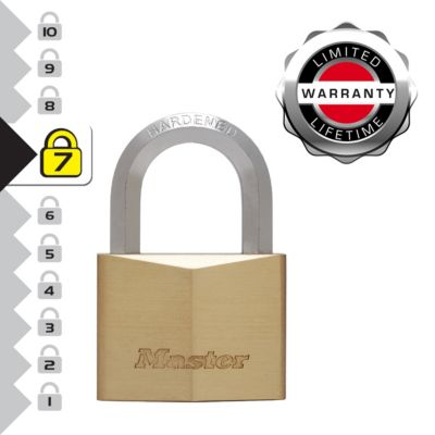 MASTER LOCK Cadenas laiton 40 mm anse hexagonale - vue 2