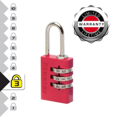 Cadenas à combinaison 20mm aluminium et acier coloris assortis - vue 2