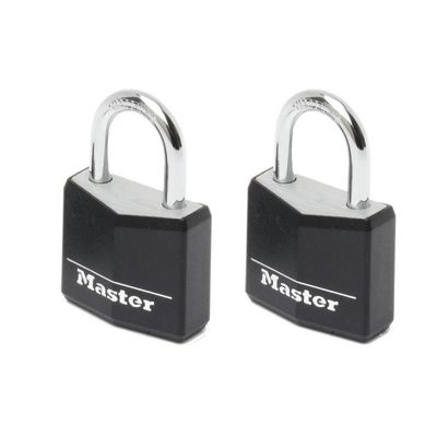 Cadenas en aluminium MASTERLOCK 30mm avec couverture vinyle Lot de 2 - vue 2