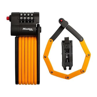 Antivol Vélo a Code - MASTER LOCK - 8336EURDPRO - Acier Trempé, Combinaison Programmable, Support Inclus