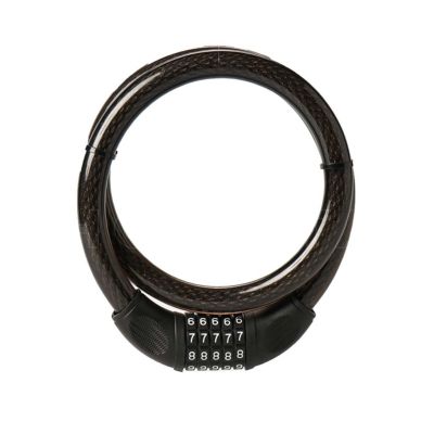 Antivol à câble pour vélo avec serrure à combinaison, câble de 1 m, noir