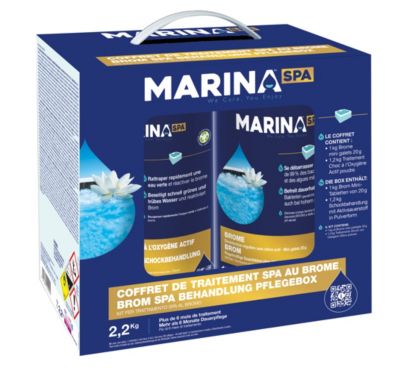 Coffret de traitement spa au brome mini galets 20gr - 1 2Kg Marina