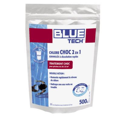 Chlore Choc Blue Tech Unidose 20 25 M3 500g Castorama