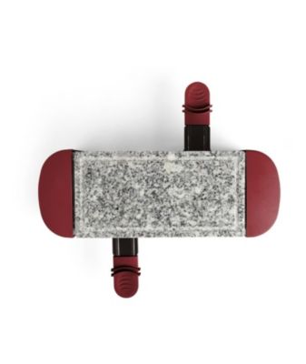 Livoo DOC156RC - Appareil a raclette 2 personnes - 350W - Plateau amovible en granite - Pieds antidérapants - Rouge chili - vue 2