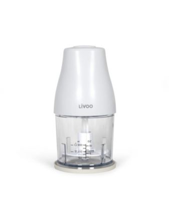 Livoo Hachoir - 300 ml - 400 W - 1 vitesse et fonction turbo - 2 lames en inox Blanc - vue 3