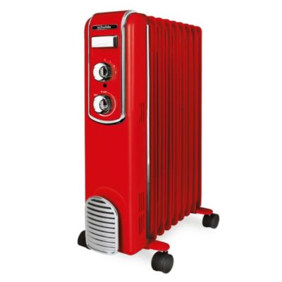 Radiateur bain d'huile 2000W pour 20m²  rouge   l. 42cm x H.63cm  Scholtes